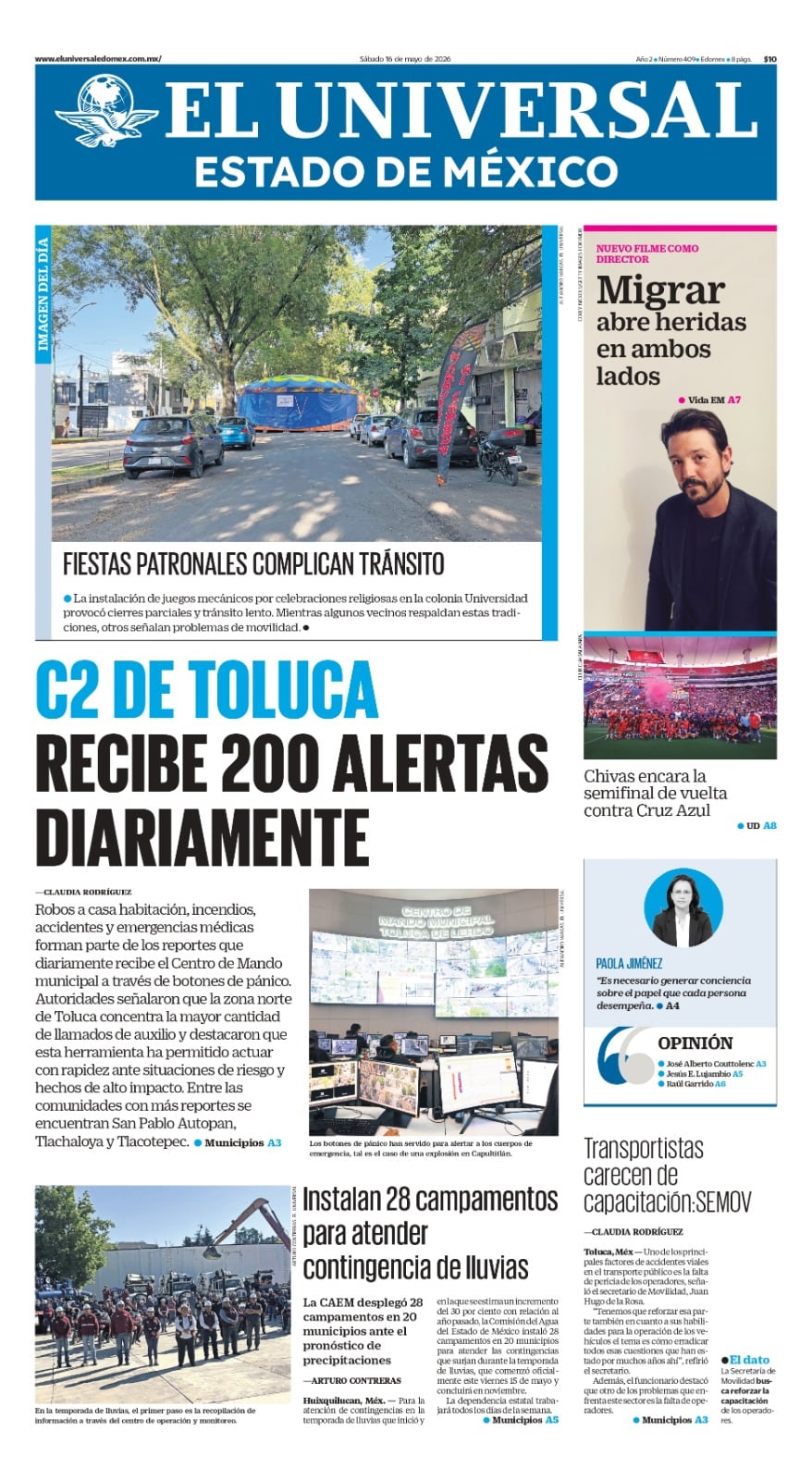 Portada del 16 de mayo de 2026