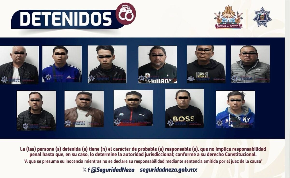 11 detenidos por invasión de vivienda en Nezahualcóyotl. Foto: Especial
