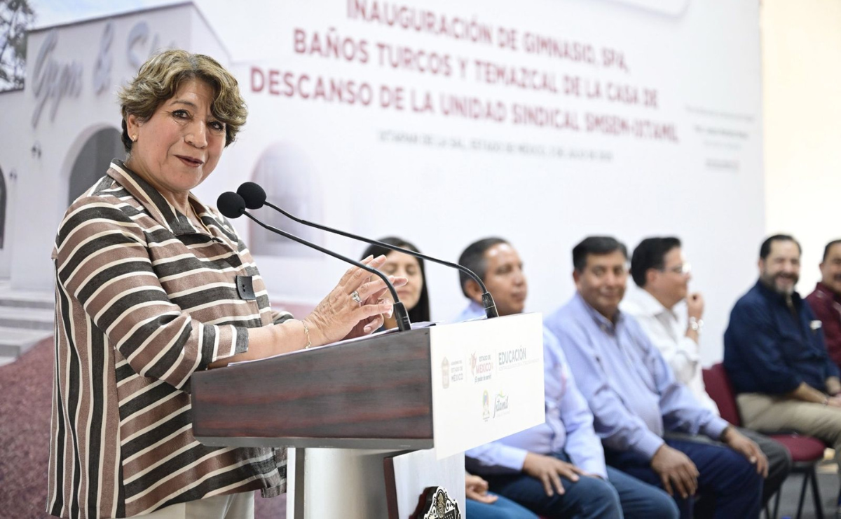 La gobernadora Delfina Gómez inauguró la ampliación de la Casa de Descanso del SMSEM en Ixtapan de la Sal para maestros mexiquenses. Foto: Especial