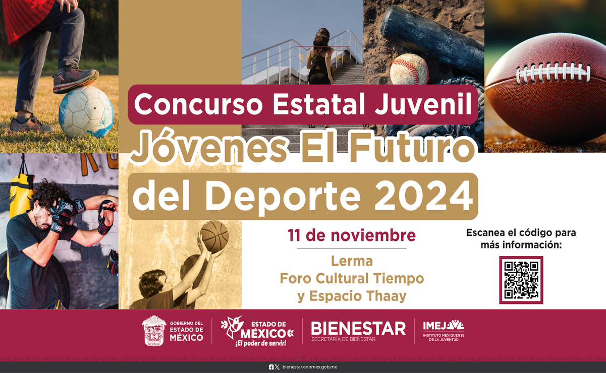 En el Concurso Estatal “Jóvenes el Futuro del Deporte 2024” podrán participar mexiquenses de 12 a 29 años. Foto: Especial
