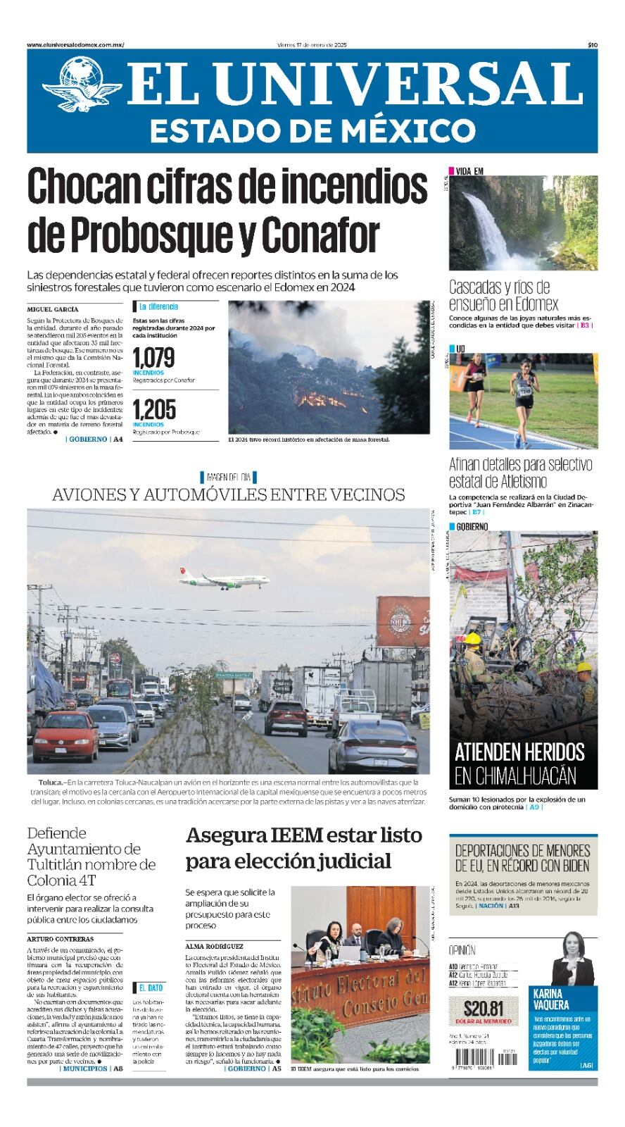 Portada Edomex 17 de enero de 2025