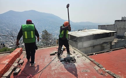 Inicia la demolición de las casas en la 'zona cero' del Cerro del Chiquihuite, en Tlalnepantla