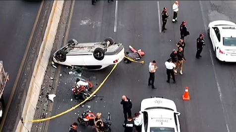 ¡Persecución mortal en la México-Querétaro! Motociclista muere y hay varios heridos