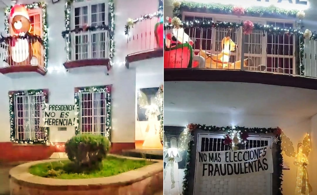 Con frases como "La presidencia no es herencia" y "No más elecciones fraudulentas", los habitantes se mantienen en protesta. Foto: Especial