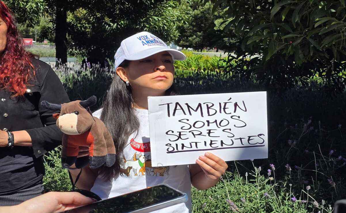 Activistas se manifiestan en el Congreso local para que se analice y apruebe la prohibición de las corridas de toros