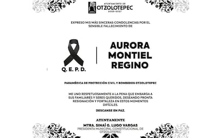 Exigen esclarecer el feminicidio de joven bombera y paramédica en Otzolotepec
