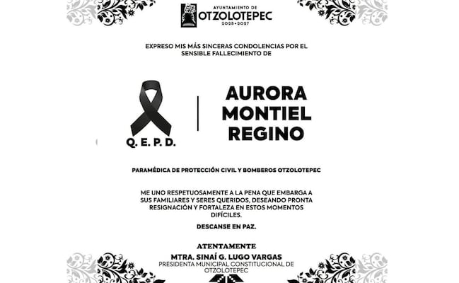 Exigen esclarecer el feminicidio de joven bombera y paramédica en Otzolotepec