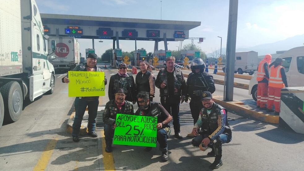 Motociclistas exigen reducción del 25% en peaje