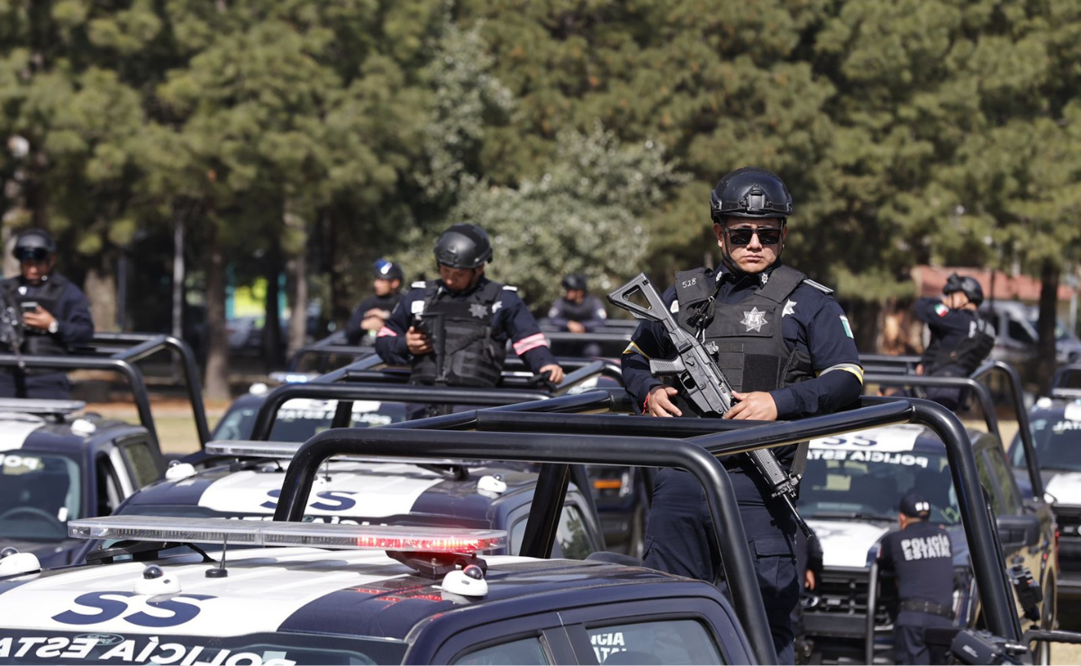 Delfina Gómez entrega patrullas y anuncia aumento salarial para policías del Edomex, buscando fortalecer la seguridad en el estado Foto: Jorge Alvarado