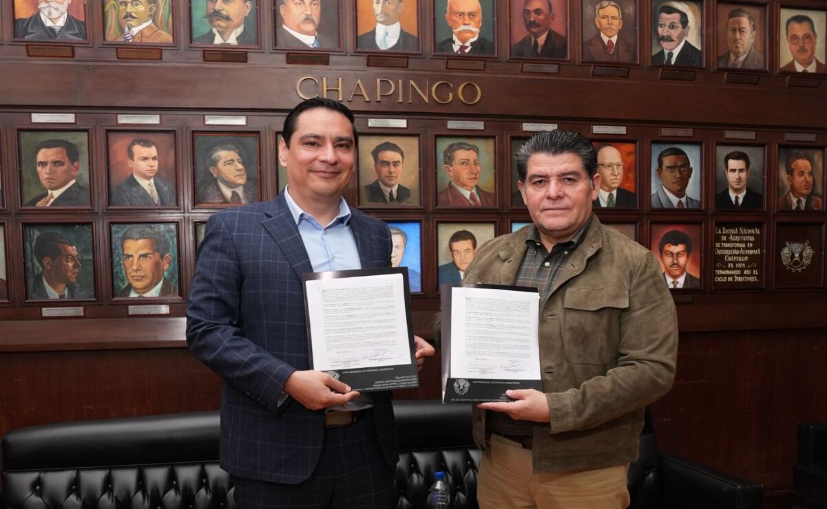 Ángel Garduño García, rector de la Universidad de Chapingo y Arturo Fernández Martínez, presidente de la Conacc / Foto Especial