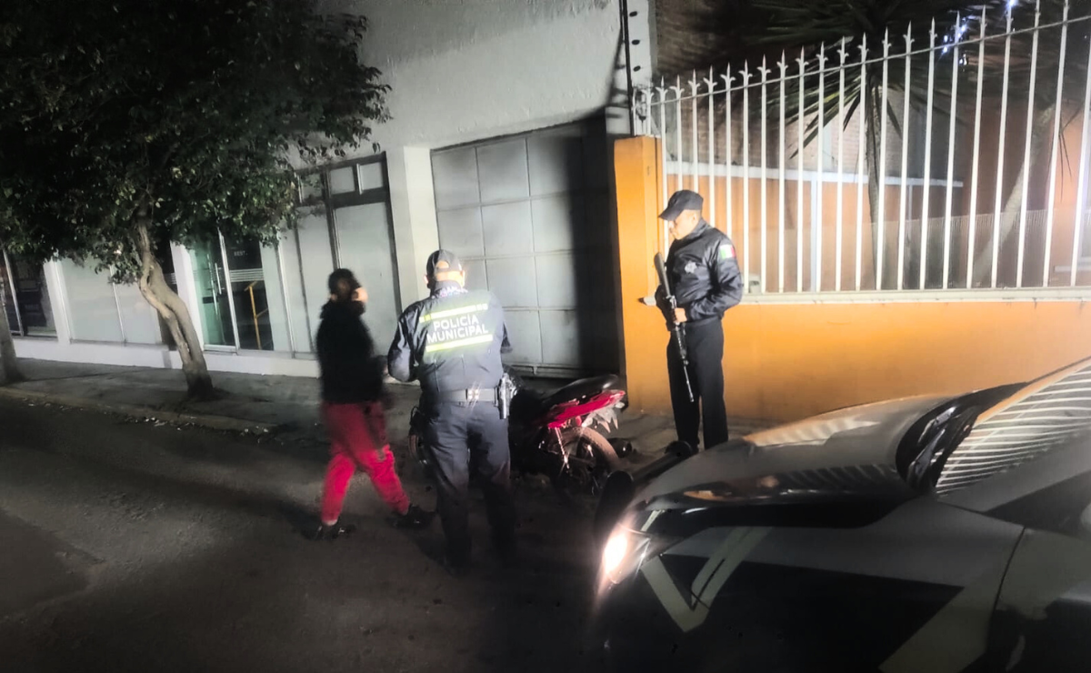 ¡Atrapan al ladrón! Seguridad de Toluca recupera motocicleta robada
