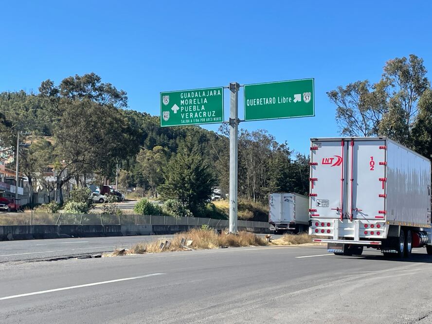 El paso hacia Hidalgo y Querétaro desde el Edomex, son tramos inseguros para los transportistas. Foto Michelle Sánchez