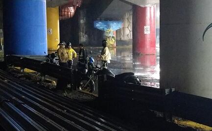 ¡Toma precauciones! Lluvias provocan caída de muro en el Tren Suburbano San Rafael y severas inundaciones