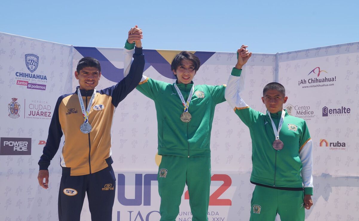Francisco Mejía Mondragón fue medallista de bronce en los 10,000 metros planos en los FISU America Games 2022. Foto: Especial