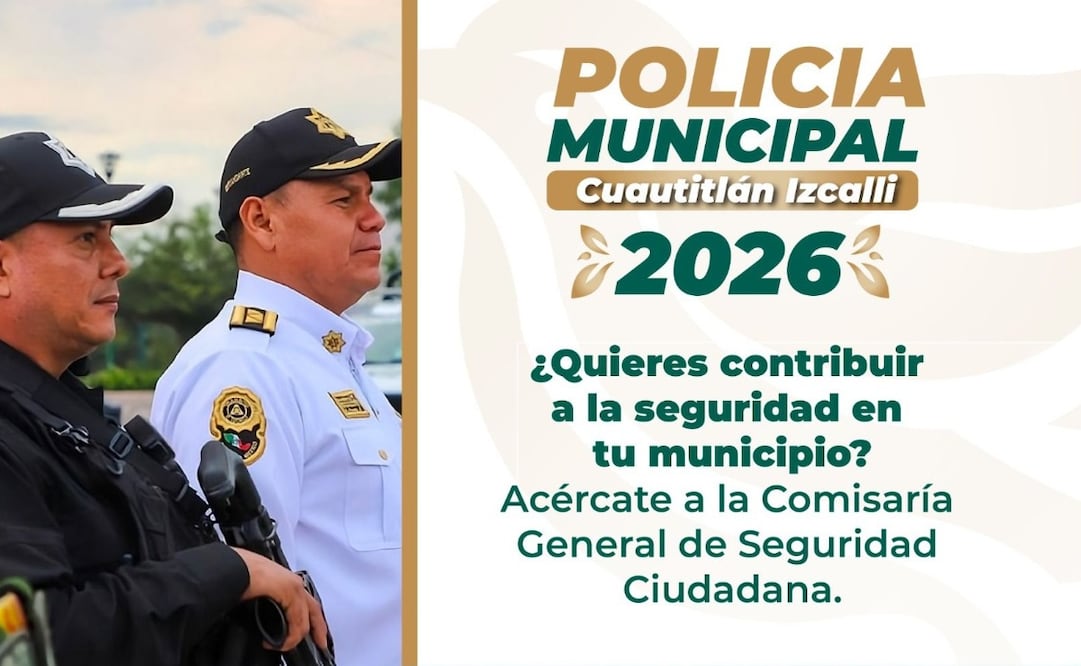 Cuautitlán Izcalli abre vacantes para nuevos elementos de Seguridad Ciudadana. Foto Especial