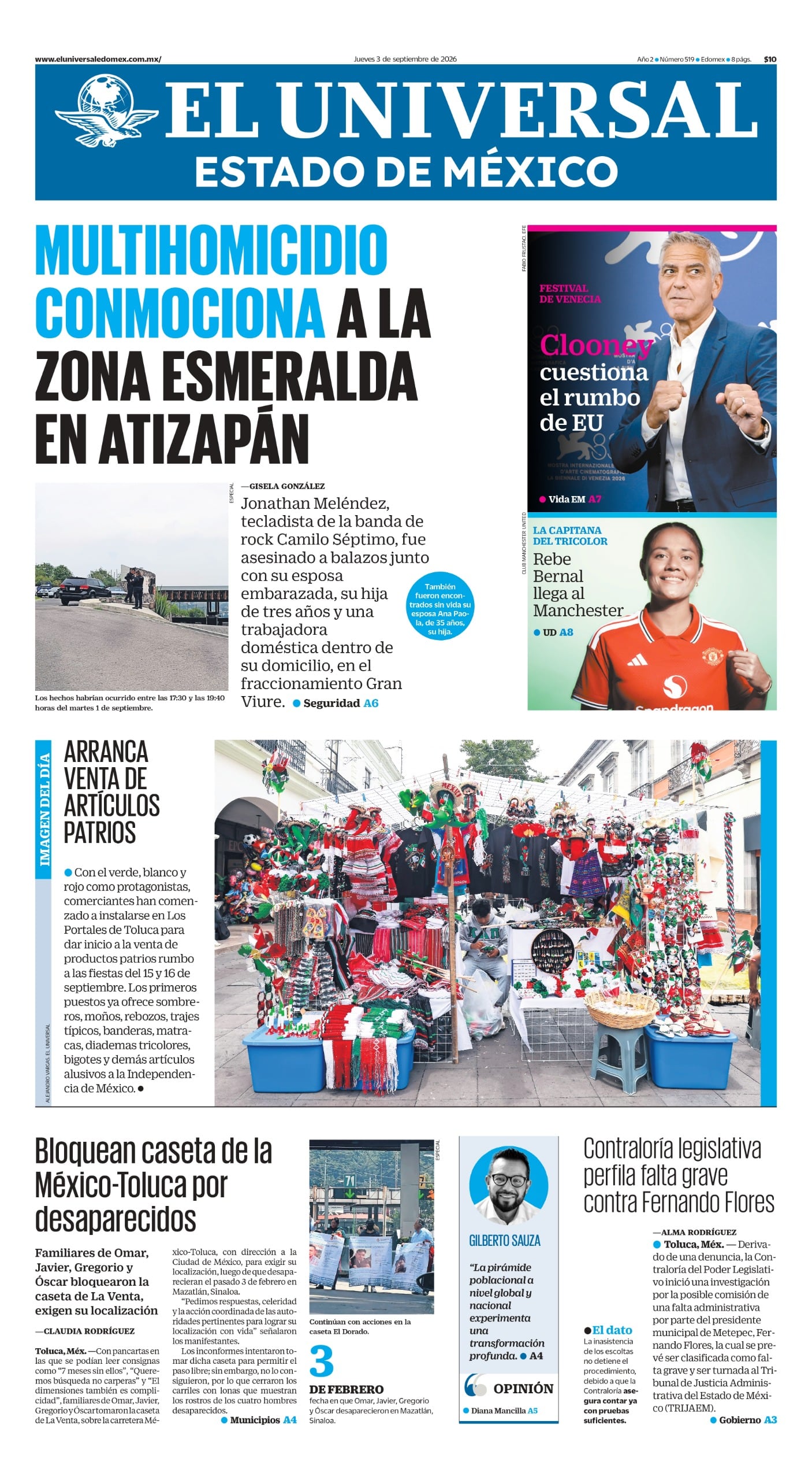 Portada 03 de septiembre de 2026