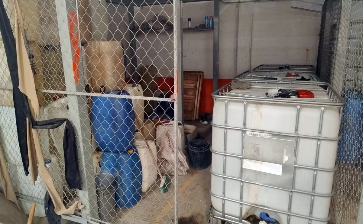 El lugar del huachicoleo estaba vacío, por lo que no hubo detenidos. Foto: Especial