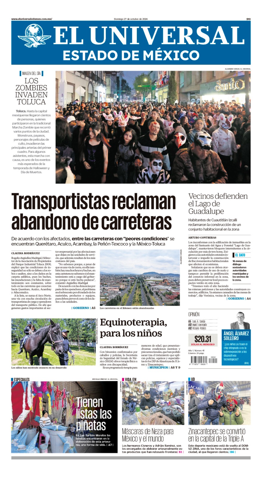 Portada 27 de octubre del 2024