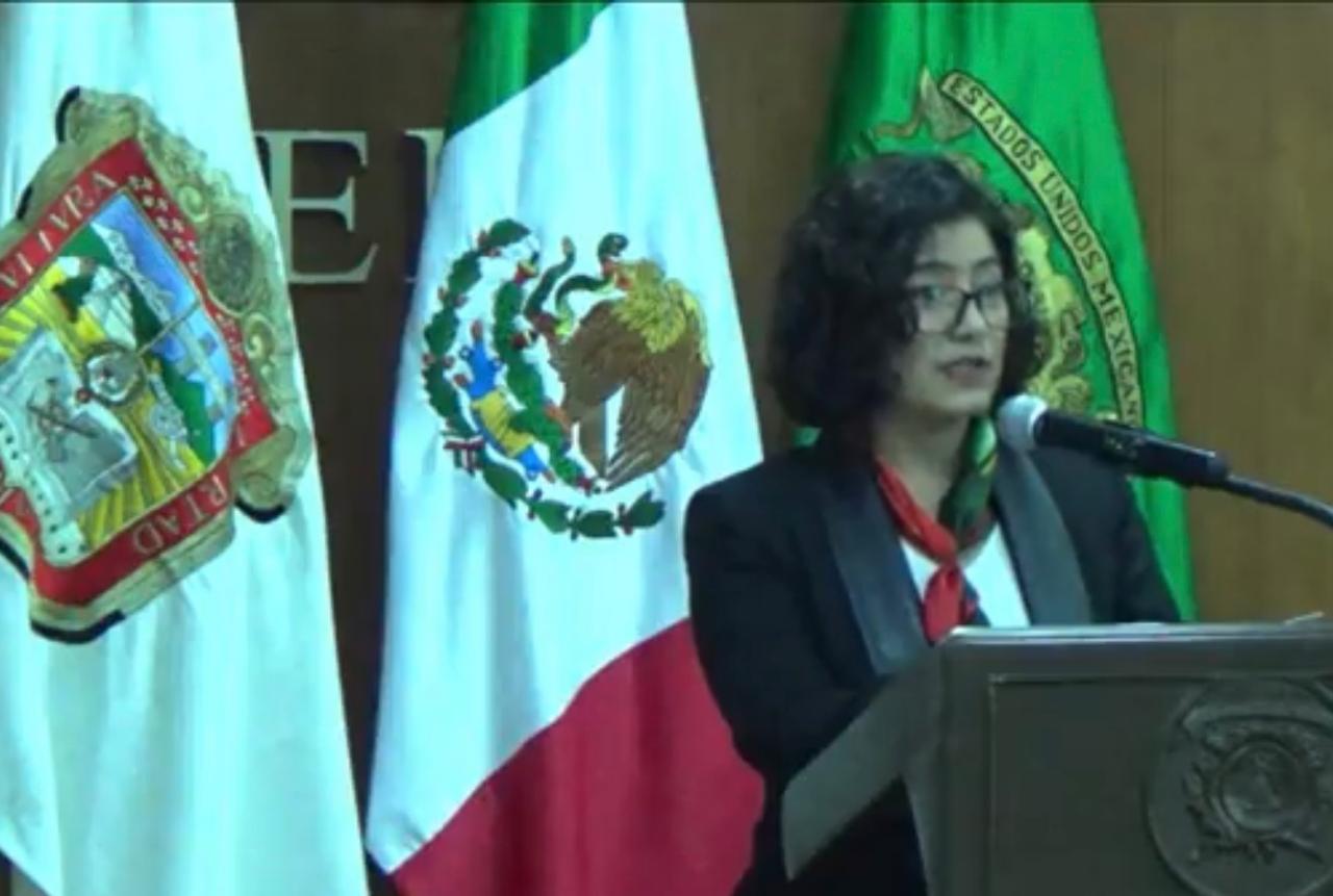 La especialista en animación digital por la universidad de Nevada e ingeniera en software, la mexiquense, María Esther Quan dictó una conferencia magistral. Foto Especial