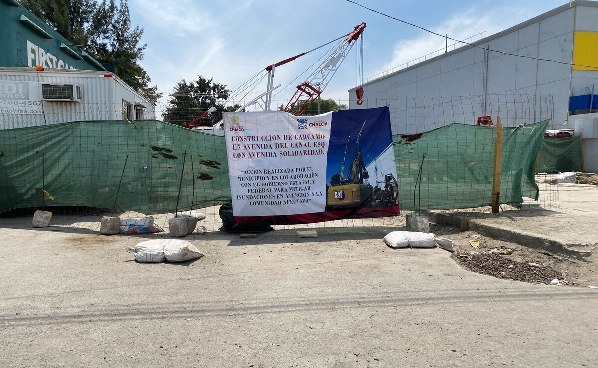 Las obras que se realizan corresponden a la construcción de mil 800 metros de un colector de 2.4 metros de diámetro. Foto: Emilio Fernández / El Universal Estado de México