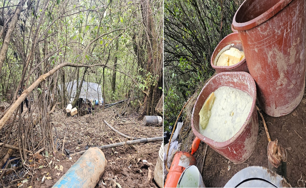 ¡Golpe al narcotráfico! Localizan presunto laboratorio de drogas en Otzolotepec