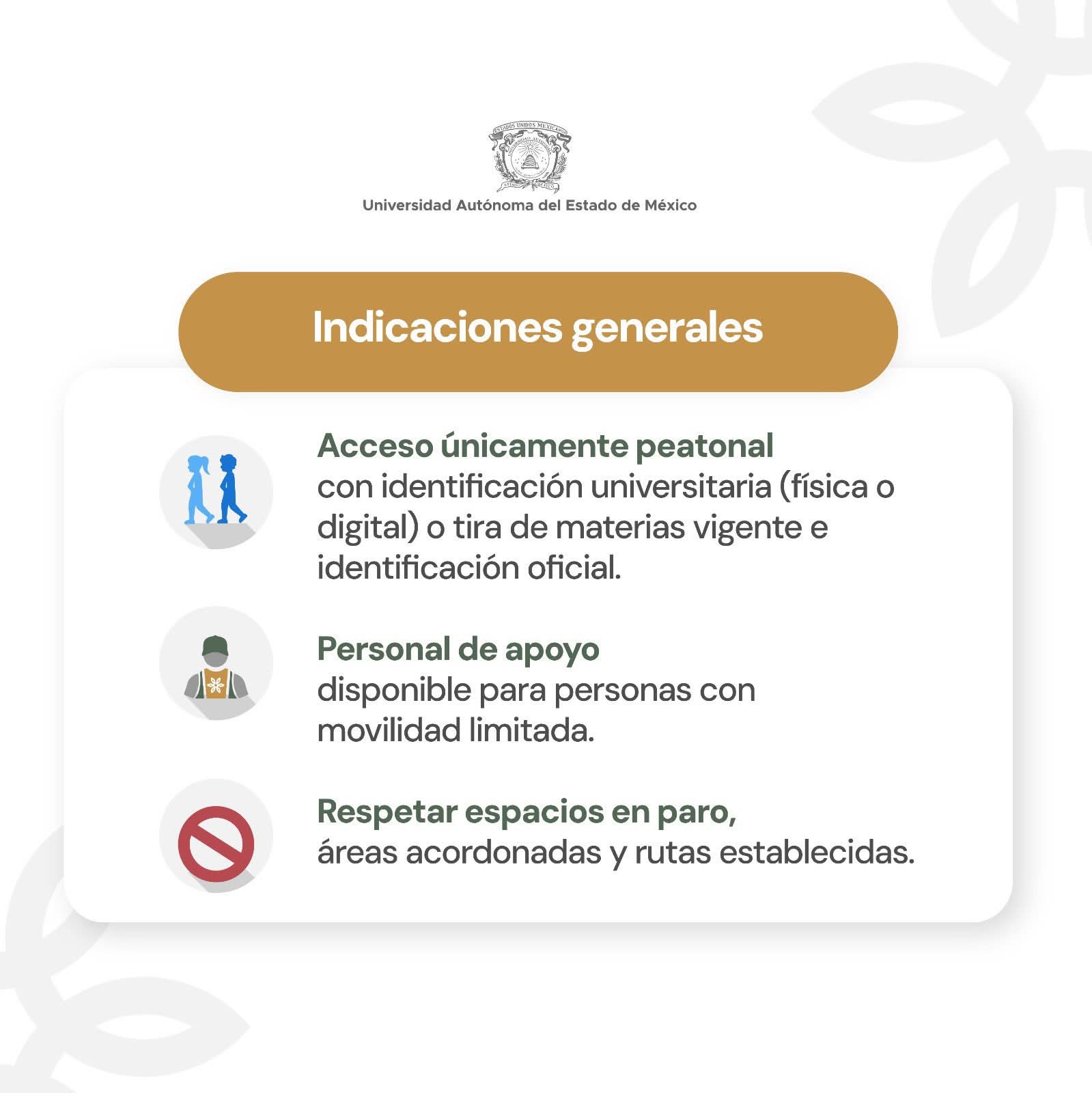 Indicaciones de acceso a la UAEMéx / Foto Especial