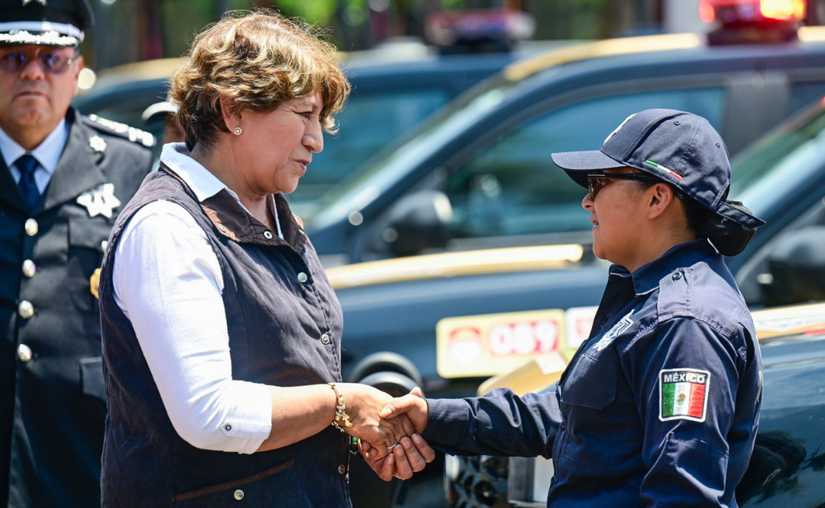 Delfina Gómez lidera la puesta en marcha del operativo de seguridad en Naucalpan, que incluye patrullas, motopatrullas y drones. Foto: Especial