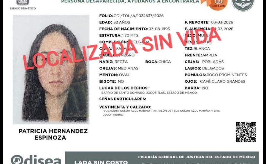  Localizan sin vida a otra mujer con reporte de desaparición; ahora en Jocotitlán