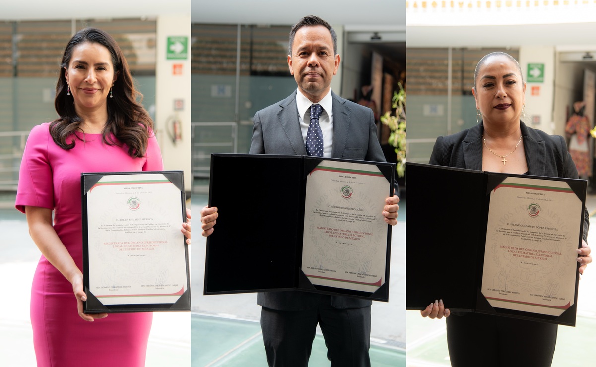 Arlen Siu Jaime Merlos, Selene Guadalupe López Espinosa y Héctor Romero Bolaños fueron asignados por el Senado de la República. Foto: Especial