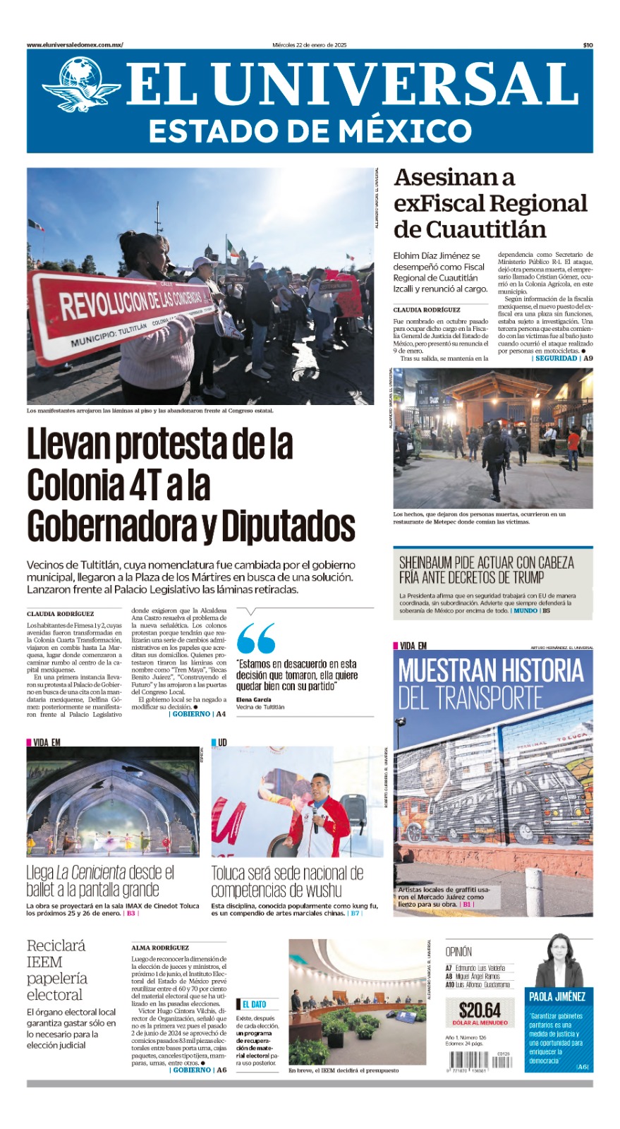 Portada Edomex 22 de enero de 2025