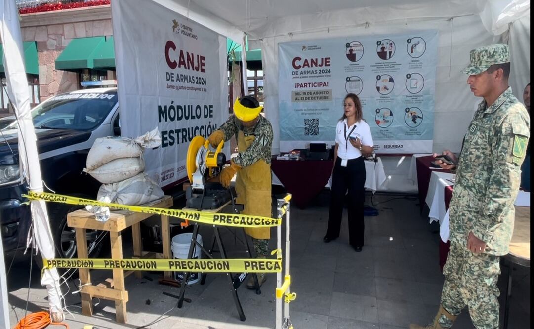 A lo largo del programa, que abarca 16 municipios, se han canjeado un total de 705 armas de fuego, 476 granadas y 16,505 cartuchos. Foto: Michelle Sánchez