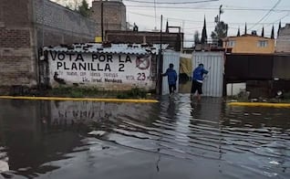 Chalco sufre inundaciones tras tormenta; Casco de San Juan es la zona más afectada