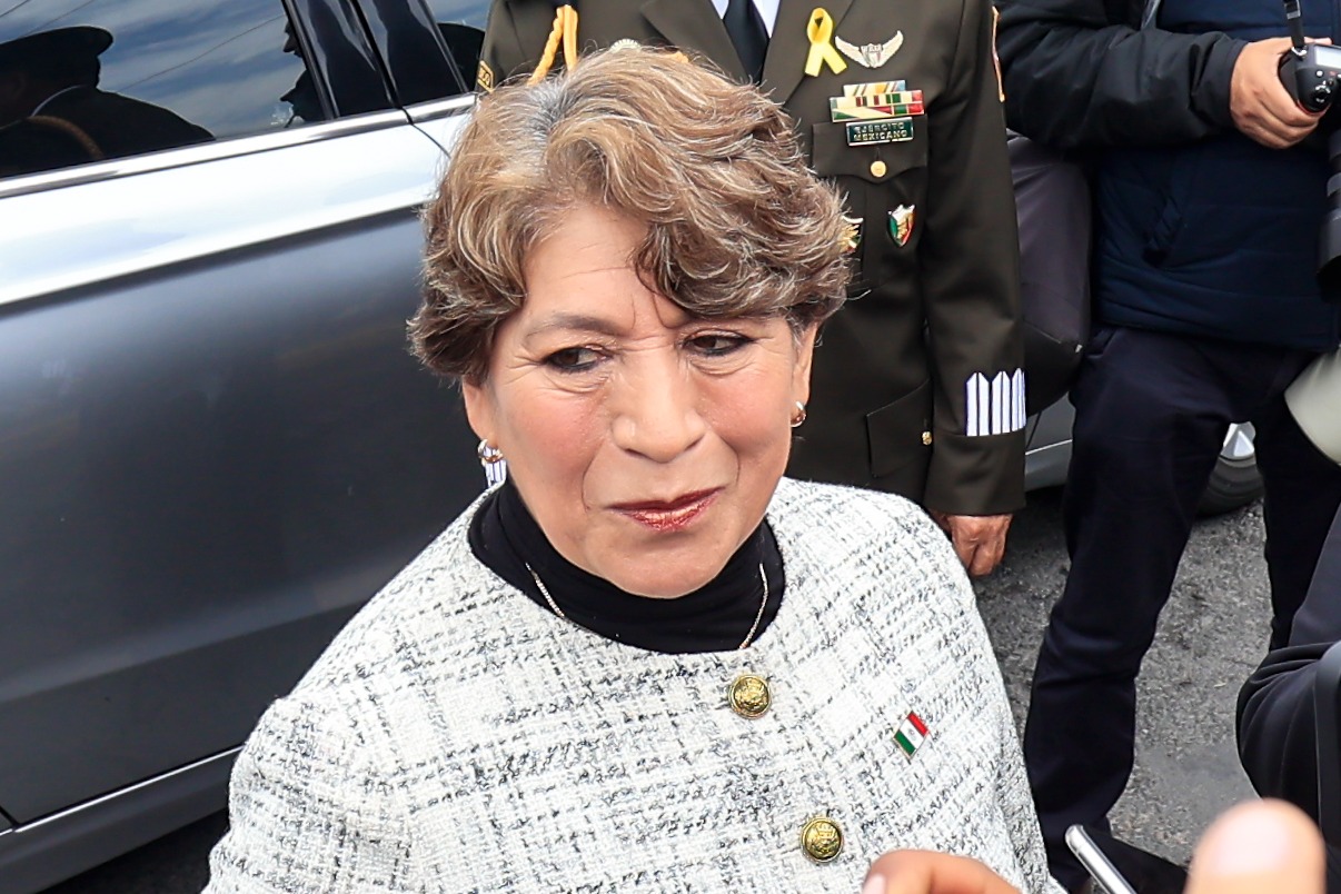 La gobernadora del Edoméx, Delfina Gómez Álvarez.