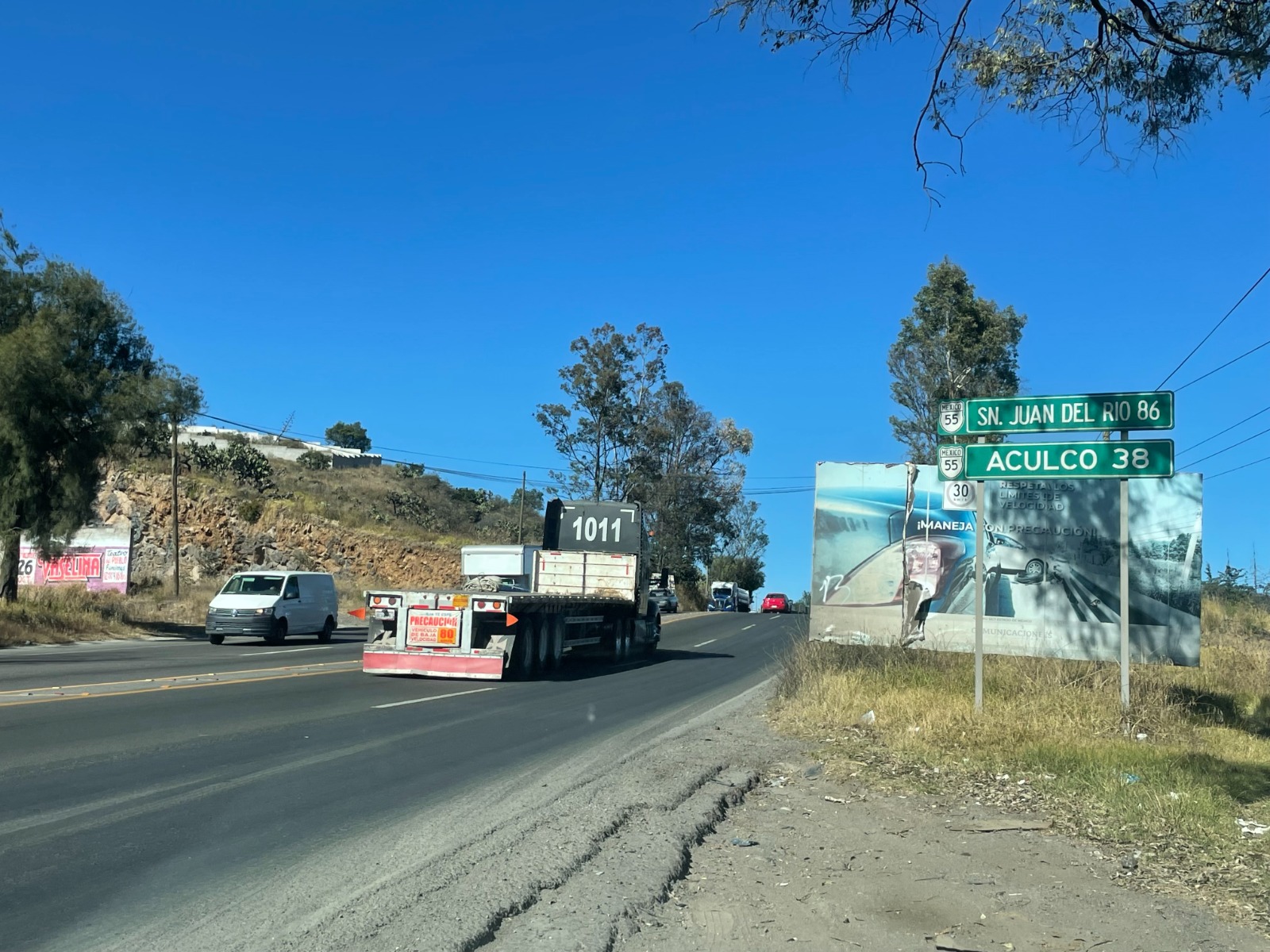 En el Arco Norte se reporta un patrón específico de operación delictiva que incluye bloquear caminos. Foto Michelle Sánchez