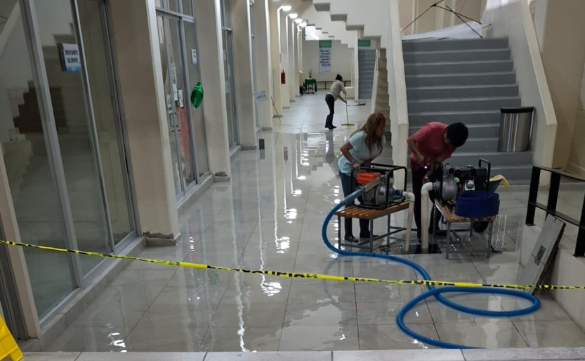 Usuarios de la alberca olímpica en Zinacantepec denuncian fallas graves en el drenaje y mantenimiento, afectando sus clases. Foto: Especial