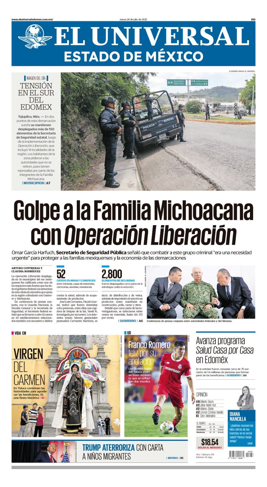 Portada 24 de julio 2025