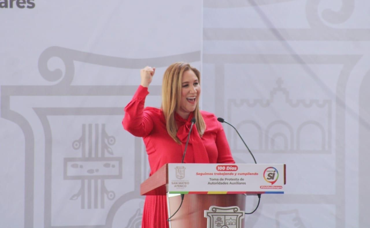 Ciudadanos de San Mateo Atenco presentes en el informe de gobierno, donde se detallaron los avances y logros alcanzados. Foto: Especial