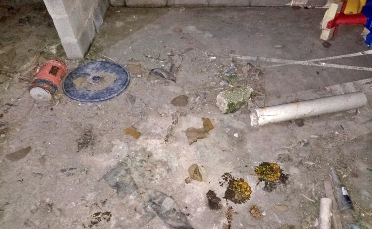 El canino rescatado permanecía amarrado con una cadena de menos de un metro de largo, careciendo de agua, comida y de resguardo adecuado. Foto: PROPAEM / FB