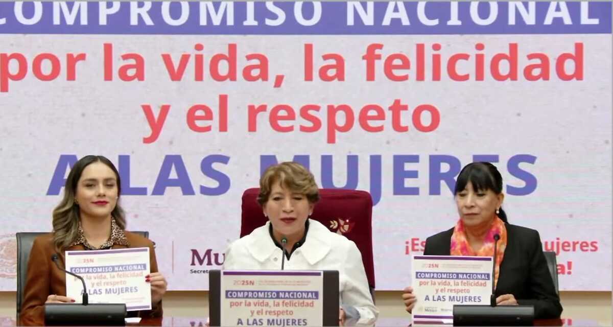 Firma Delfina Gómez compromiso nacional con 10 acciones clave contra la violencia machista