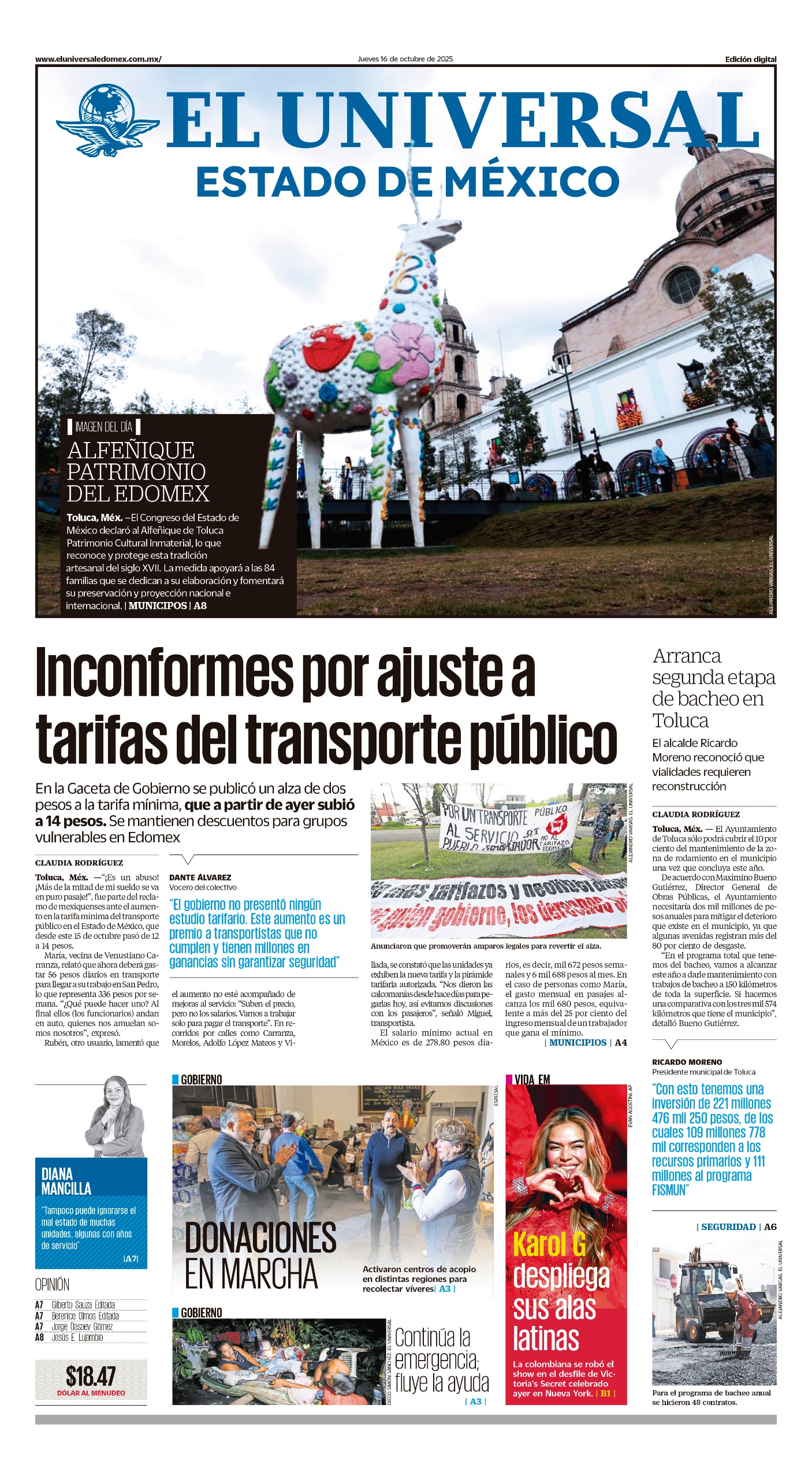 Portada 16 de octubre 2025