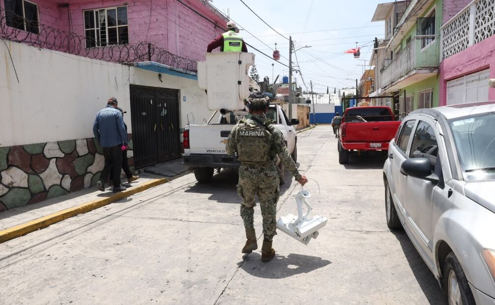 Colonias como Buenavista y Santa Clara Coatitla fueron intervenidas para inhibir el monitoreo de grupos delictivos. Foto Especial