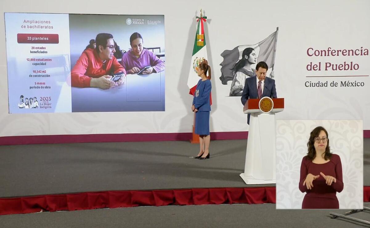 Delfina Gómez anuncia plan para fortalecer la educación media superior en el Valle de México