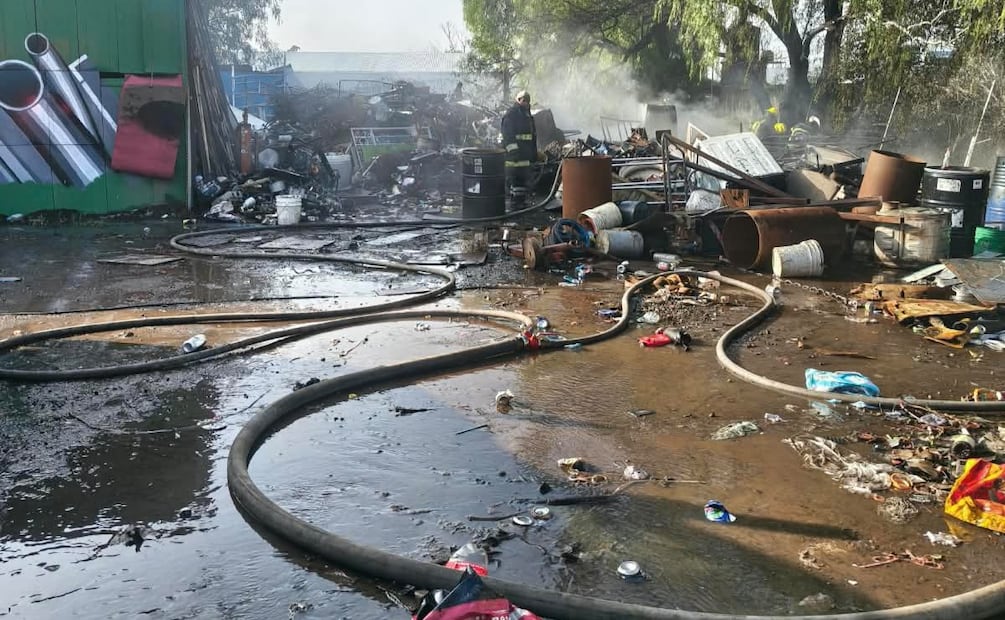 El incendio ocurrió en la comunidad de San Mateo Xoloc.Foto especial