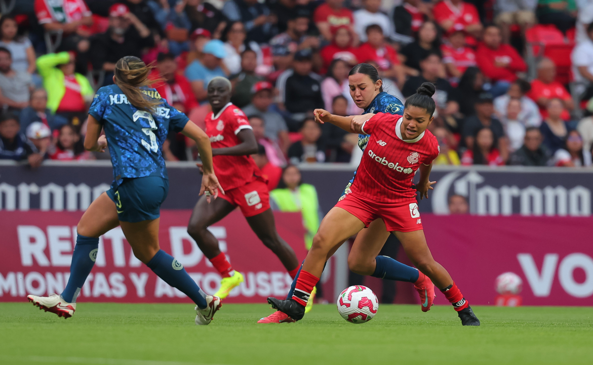 En la último jornada del torneo regular,  Toluca Femenil venció 4-3 a las Águilas del América. Foto: Especial