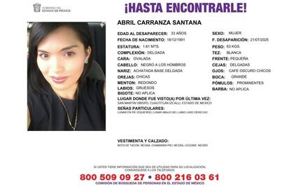 URGENTE: Abril Carranza desapareció en Cuautitlán Izcalli tras salir a buscar trabajo
