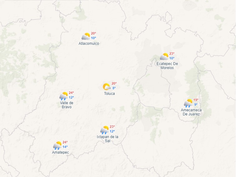 Clima 22 de octubre: chubascos y descargas eléctricas en el Valle de Toluca