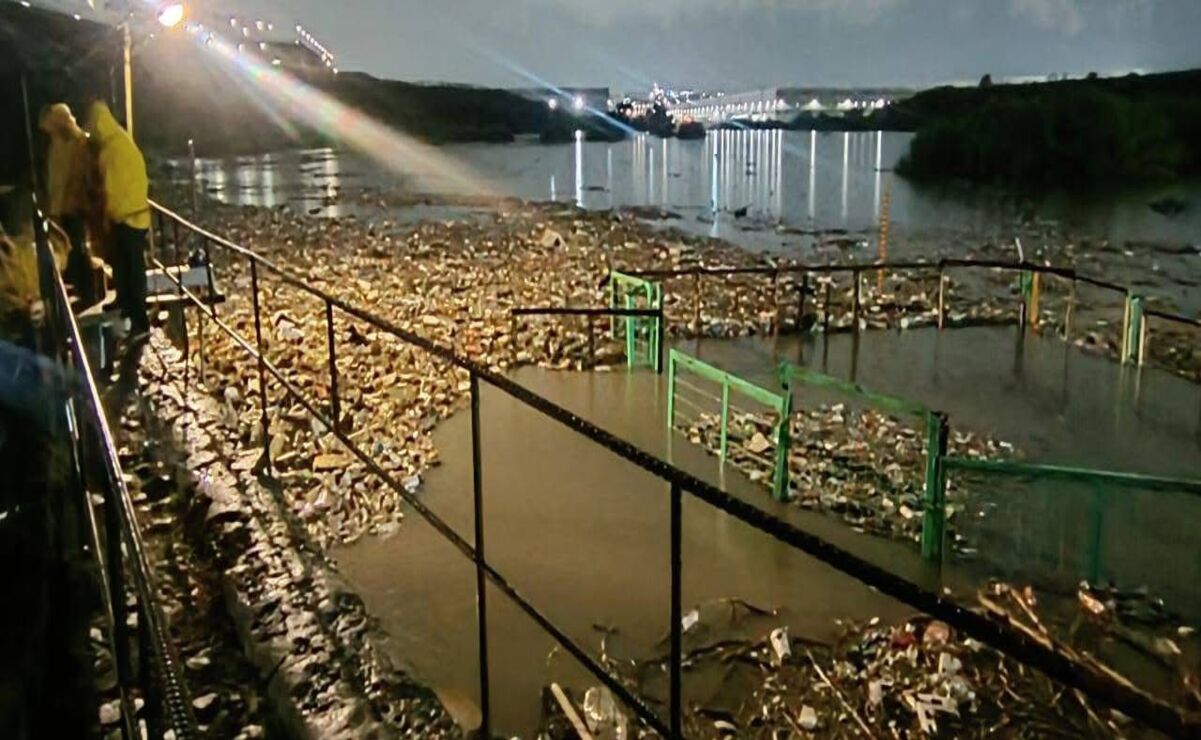 Desfogan Presa del Ángulo en Cuautitlán Izcalli para evitar desbordamiento