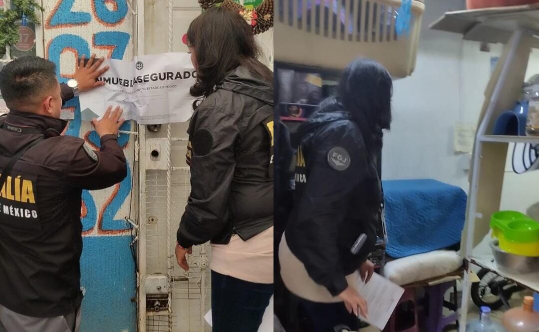 Elementos de la FGJEM clausuran un crematorio clandestino y rescatan a varios animales. Foto: Especial