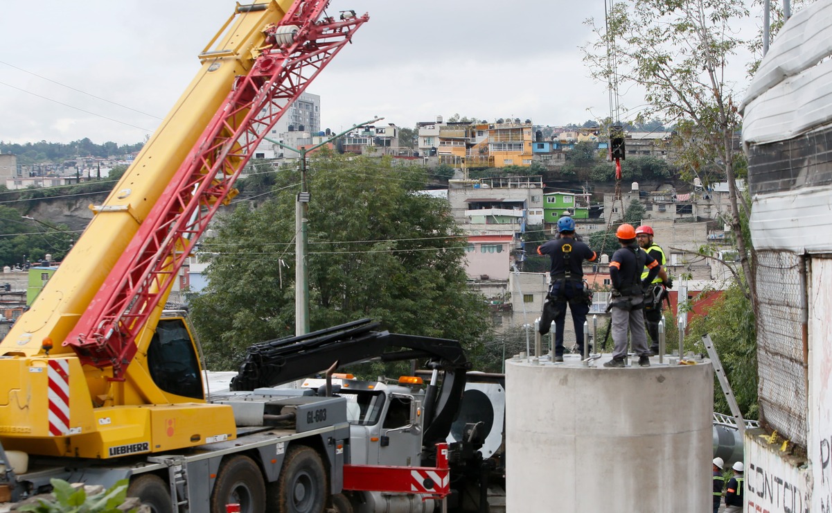 Los trabajos comenzaron con el montaje del poste 2A, correspondiente a la Estación 6, denominada “Granjas" / Foto Darío Luna