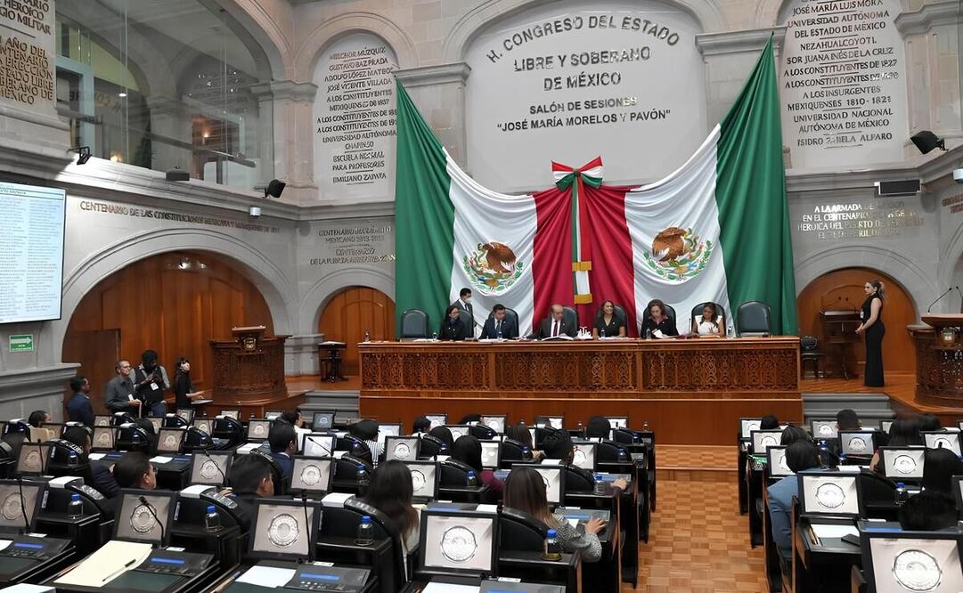 Con los cambios en la Legislatura del Edomex, Morena se queda con 38 espacios y el PVEM con nueve. Foto: @legismex / FB